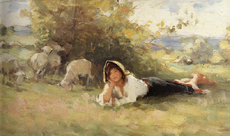 Nicolae Grigorescu Shepherdess China oil painting art